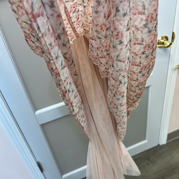 Winter Rose Smocked Maxi Dress with Velvet Belt - Picture 6 of 9